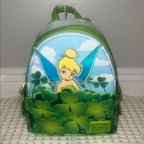 NWT Loungefly Disney Peter Pan Tinker Bell Clover Mini Backpack WEB EXCLUSIVE - Picture 6 of 10